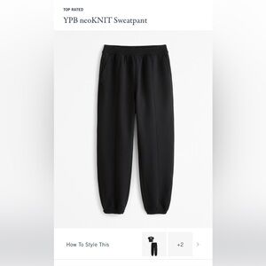 YPB Abercrombie Black Jogger Pants